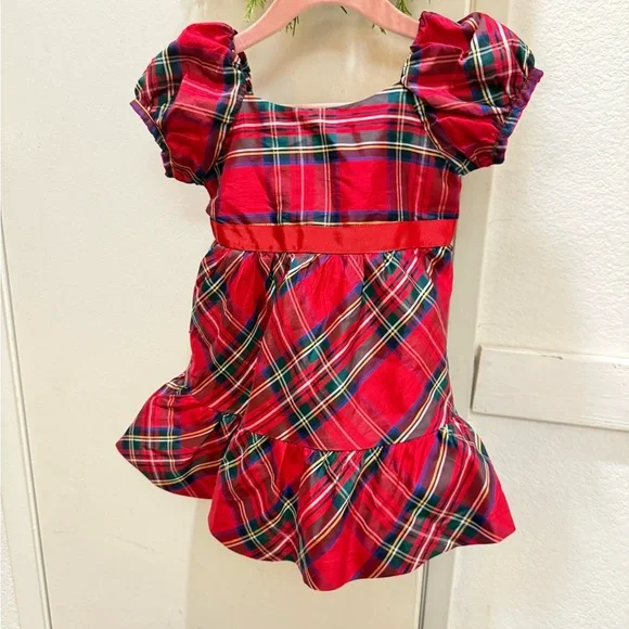 Janie and Jack Dresses Janie And Jack Red Plaid Satin Tulle